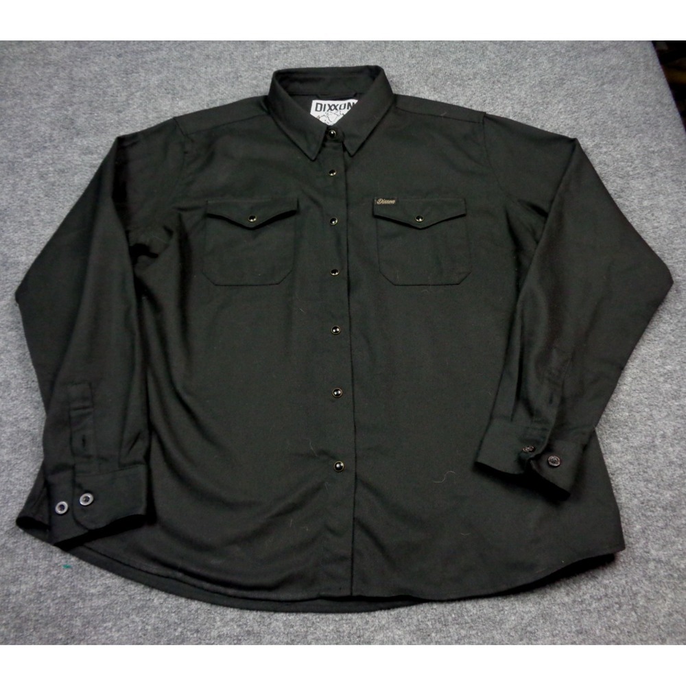 Dixxon Flannel Co. The Outlaw 10 Years Womens 2XL Black Western Pearl Snap Shirt